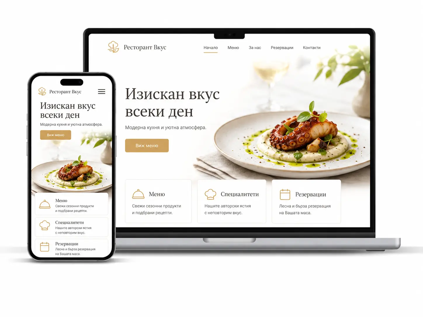Професионален сайт за ресторант