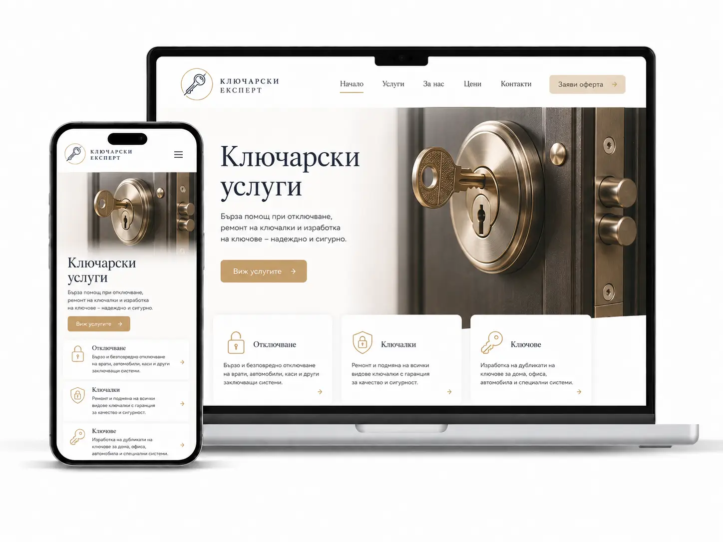 Сайт за ключар - професионална изработка